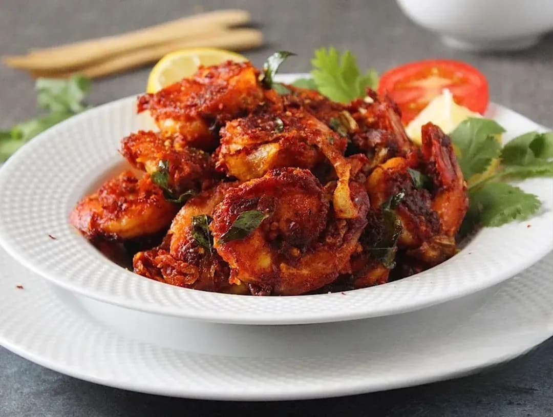 nadan prawns fry